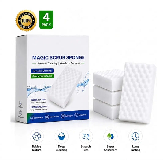 Magic Eraser Sponge Multipurpose Cleaner (Pack of 4)